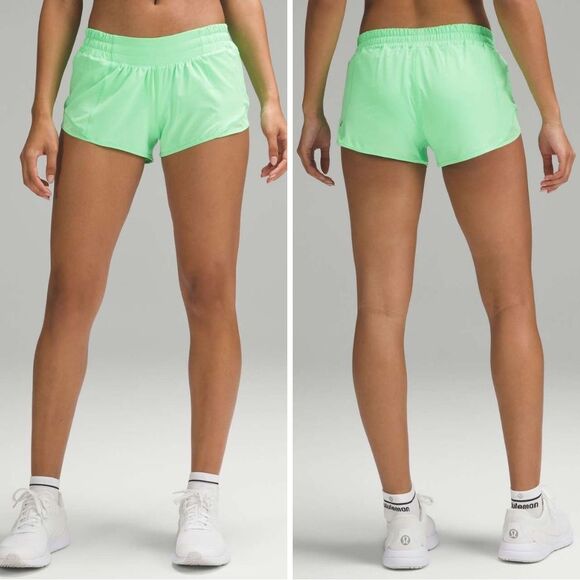 lululemon athletica Pants - Lululemon Hotty Hot Low-Rise Lined Running Shorts 2.5” Pistachio size 8
